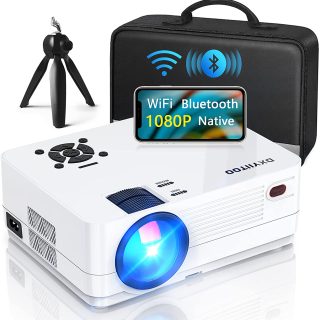 Native 1080P Projector with WiFi and Two-Way Bluetooth, Full HD Movie Projector for Outdoor Movies, 300" Display Projector 4k Home Theater, Compatible with iOS/Android/PC/XBox/PS4/TV Stick/HDMI/USB
