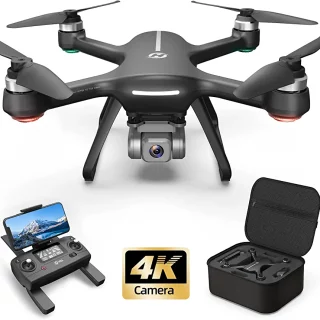Holy Stone HS700E 4K UHD Drone with EIS Anti Shake 130°FOV Camera for Adults, GPS Quadcopter with 5GHz FPV Transmission, Brushless Motor, Easy Auto Return Home, Follow Me and Outdoor Carrying Case