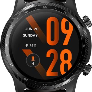 Ticwatch Pro 3 Ultra GPS Smartwatch Qualcomm SDW4100 and Mobvoi Dual Processor System Wear OS Smart Watch for Men Blood Oxygen Fatigue Assessment 3-45 Days Battery NFC Mic Speaker