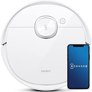 ECOVACS DEEBOT T9 Roboterstaubsauger mit Wischfunktion, 3000 PA, 3D-Hinderniserkennung, Saugroboter mit 175 min Akku, Alexa, weiß