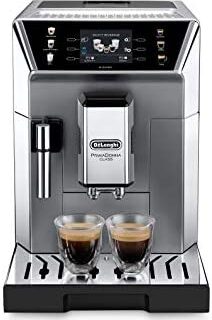 De’Longhi PrimaDonna Class ECAM 550.85.MS Kaffeevollautomat mit LatteCrema Milchsystem, Cappuccino und Espresso auf Knopfdruck, 3,5 Zoll TFT Farbdisplay und App-Steuerung, silber