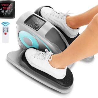 Under Desk Elliptical Machine, Pedal Bike Exerciser, Electric Under Desk Elliptical Machine Trainer with Built in Display Monitor Quiet & Compact Exercise Equipment for Home Office Gym