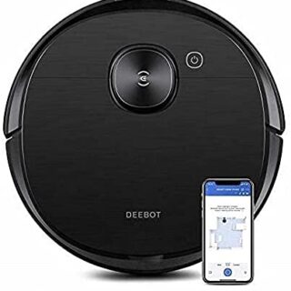 ECOVACS DEEBOT OZMO T8 AIVI Saugroboter mit Wischfunktion (2in1), intelligenter Navigation mit Objekterkennung, Roboterstaubsauger (App Steuerung), Alexa, schwarz