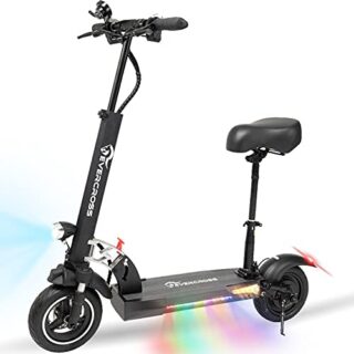 EverCross Electric Scooter, Electric Scooter for Adults with 800W Motor, Up to 28MPH & 25 Miles, Scooter for Adults with Dual Braking System, Folding Electric Scooter Offroad with 10'' Solid Tires