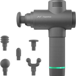 Hypervolt 2 - Featuring Quiet Glide Technology - Handheld Percussion Massage Gun | 3 Speeds, 5 Interchangeable Heads | Helps Relieve Sore Muscles and Stiffness (Hypervolt 2)