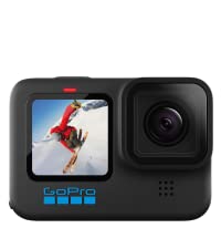 GoPro HERO10 Black - Waterproof Action Camera with Front LCD and Touch Rear Screens, 5.3K60 Ultra HD Video & Dual Battery Charger + Battery (HERO10 Black/HERO9 Black) - Official Accessory