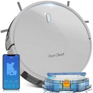 Robot Vacuum&Mop Combo Robotic Floor Cleaner Machine Automatic Cleaning Robo Vac Mopping Aspiradora Smart App Alexa Gyroscope Navigation Technology for Home Carpet Hard Wood Tile Pet Hair