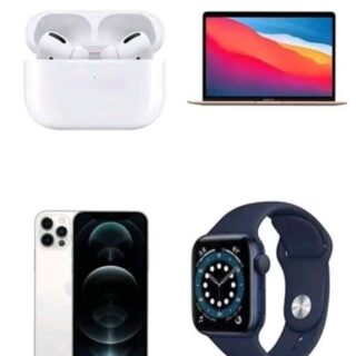 Apple iPhone,   Apple laptop, watch, headphones