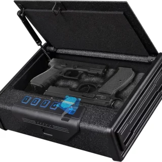 KAER Biometric Gun Safes for Pistols, Quick Access Biometric Fingerprint Safe with Mute Function,