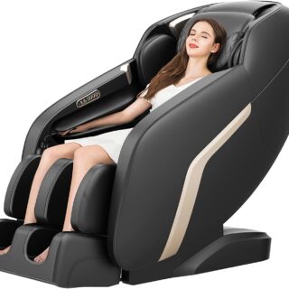 Massage Chair,Zero Gravity SL Track Massage Chairs, Full Body Shiatsu Massage Chair Recliner with Space Saving, Auto Body Detection, Thai Stretching, Bluetooth Speaker, Heat