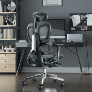 Ergonomic Mesh Office Chair with 3D Adjustable Armrest,High Back Desk Computer Chair Ergo3d Ergonomic Office Chair with Wheels for Home & Office Darkgrey