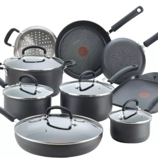 T-fal Ultimate Hard Anodized Nonstick Cookware Set 14 Piece, Oven Broiler Safe