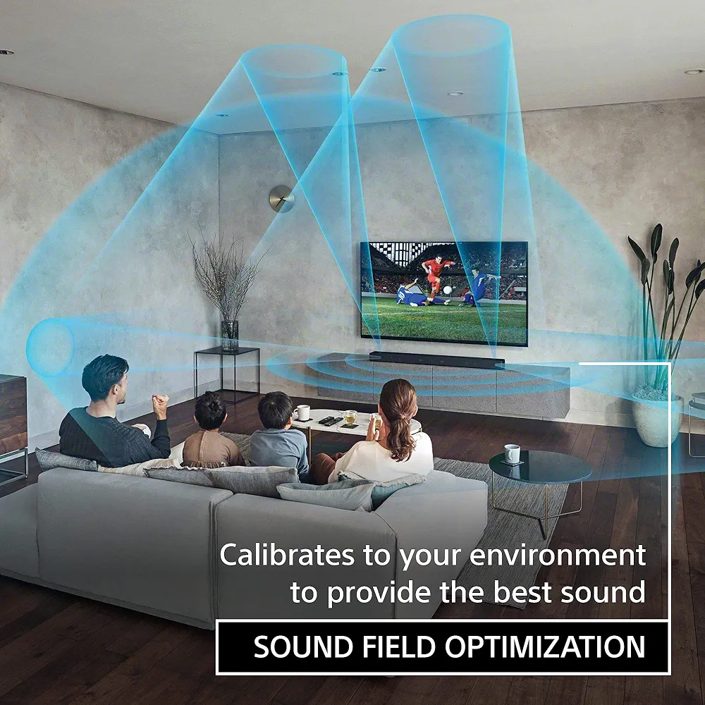 HT-A7000 7.1.2ch 500W Dolby Atmos Sound Bar Surround Sound Home Theater with DTS:X and 360 Spatial Sound Mapping, works with Alexa and Google Assistant, - Image 8